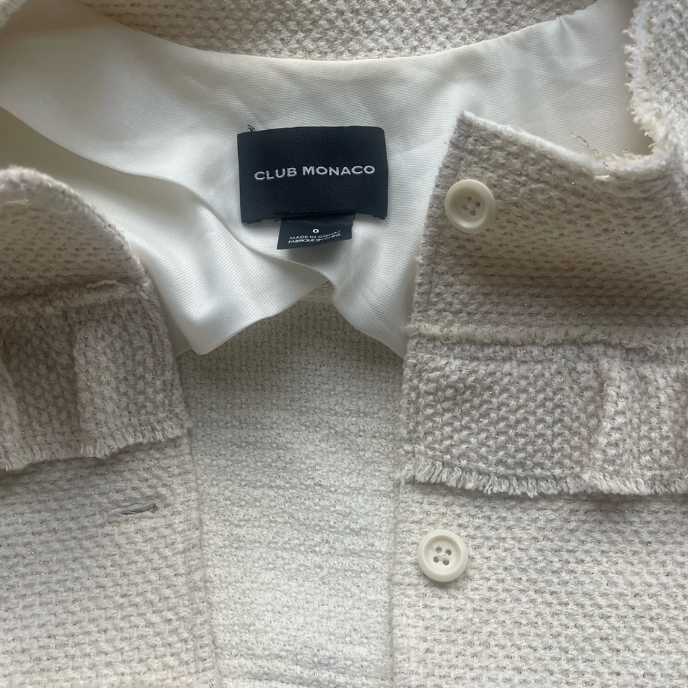 Club Monaco Textured Cream Jacket - Picture 4 of 8